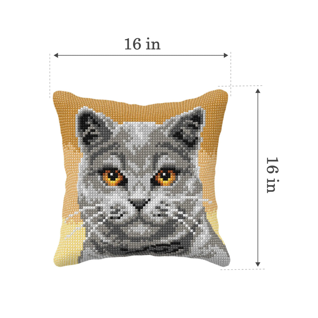 Cushion cross stitch kit  British shorthair 99070