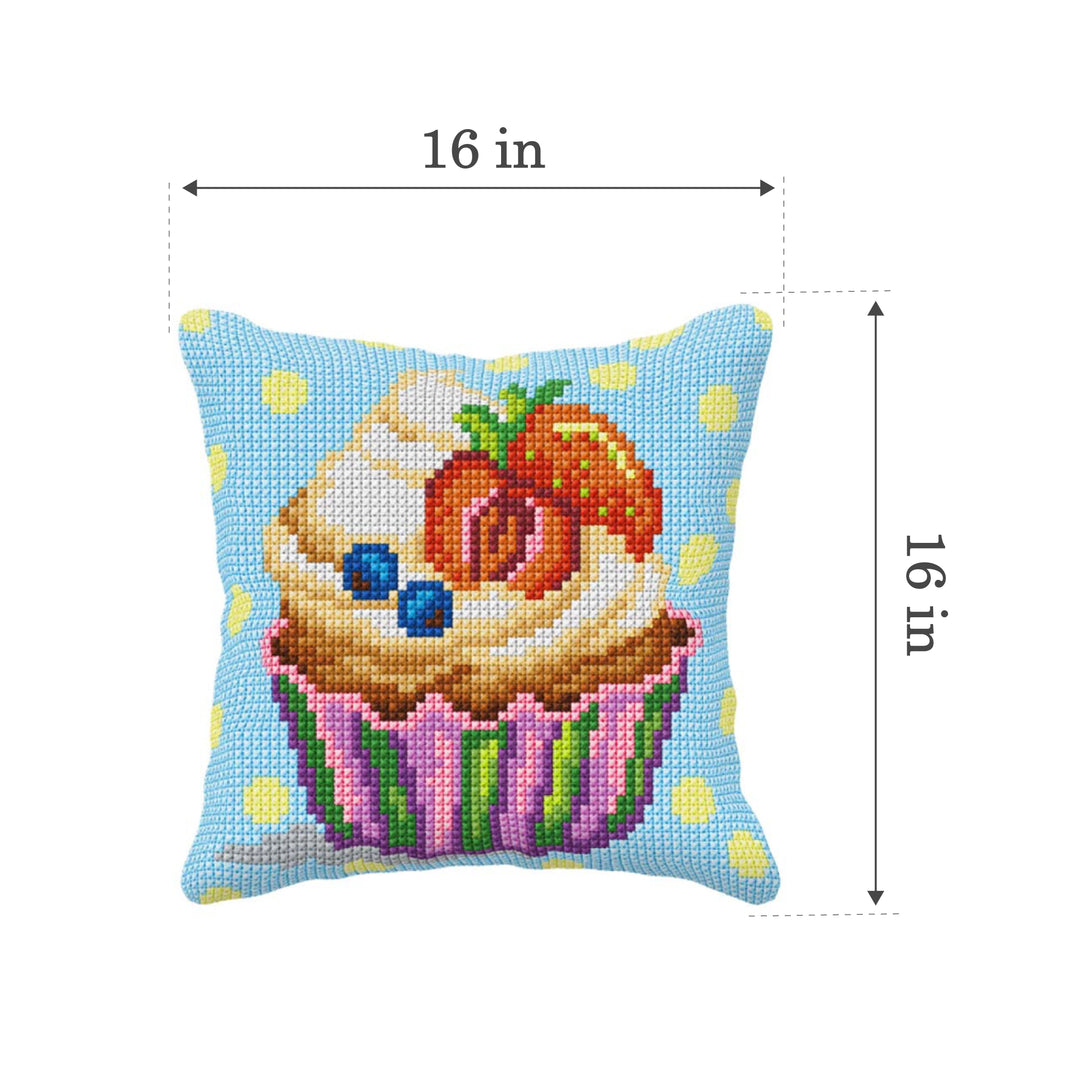 Cushion cross stitch kit  "Cupcake" 99082