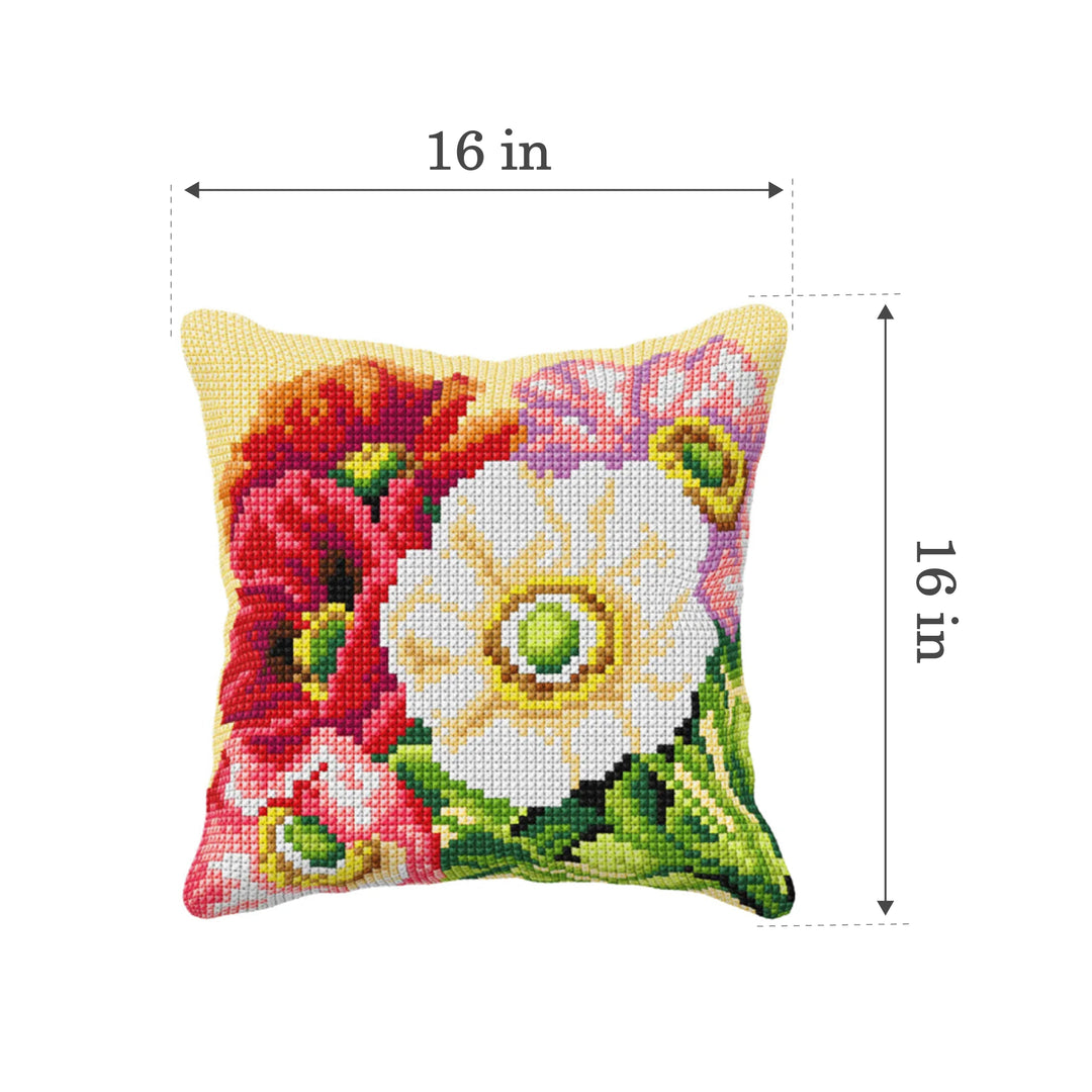 Cushion cross stitch kit  "Poppies" 99085