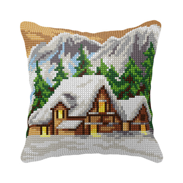 Winter Landscape Cushion Cross Stitch Kit by Orchidea 99096