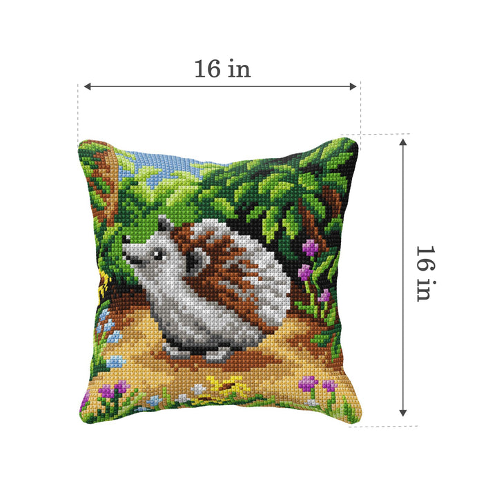 Needlepoint Cushion. Cross stitch kit  "Hedgehog" 99097