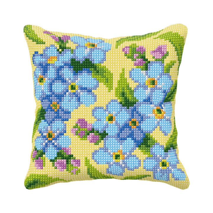 Needlepoint Cushion. Cross stitch kit  "Forget-me-nots" 99103