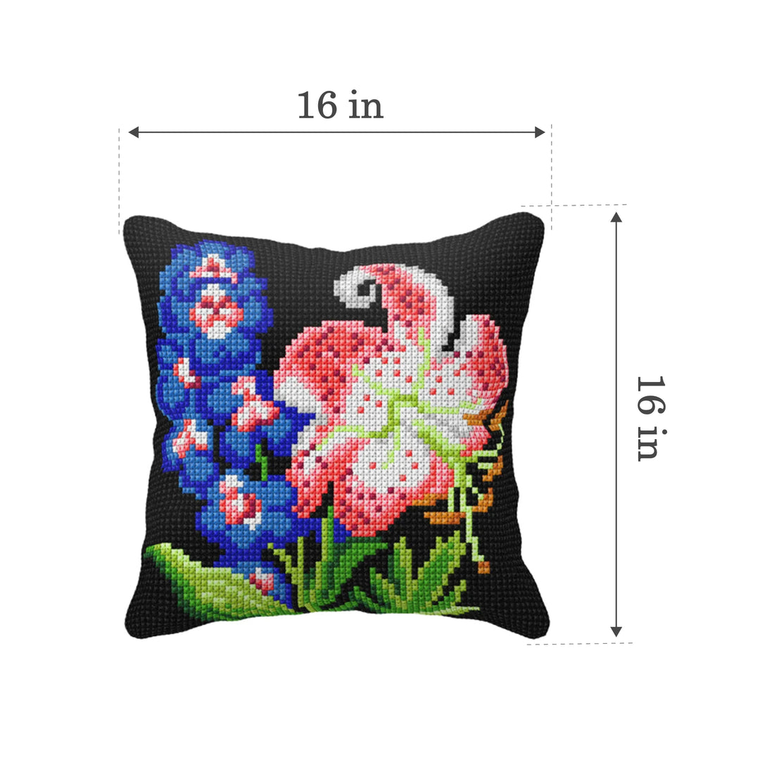 Cushion cross stitch kit  Flowers 99104