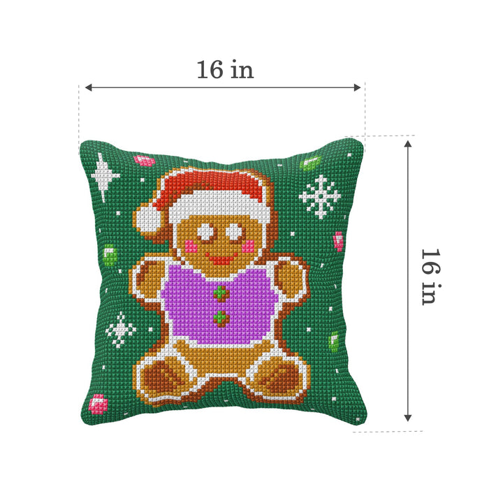 Needlepoint Cushion. Cross stitch kit  "Gingerbread man" 99112