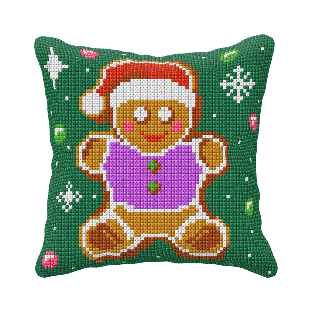 Needlepoint Cushion. Cross stitch kit  "Gingerbread man" 99112