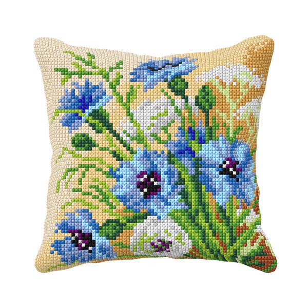 Cornflowers Cushion Cross Stitch Kit by Orchidea 99118