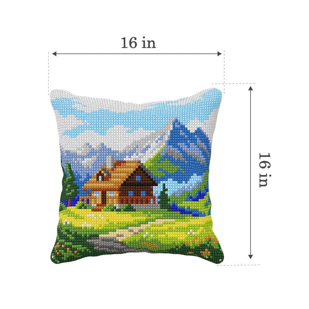 Mountain Landscape Cushion Cross Stitch Kit by Orchidea 99120