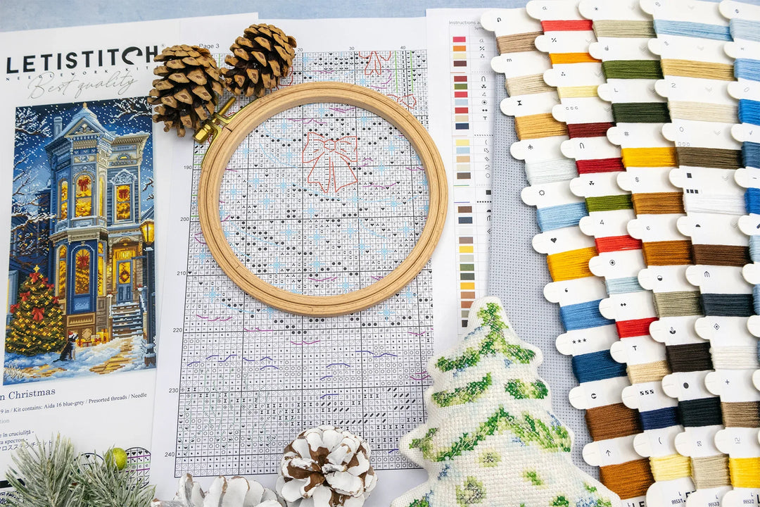 Victorian Christmas Counted Cross Stitch Kit by Letistitch L9953