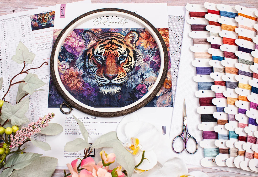 Eyes of the Wild Counted Cross Stitch Kit by Letistitch L9957