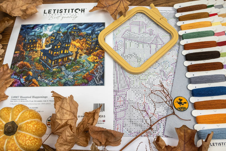 Haunted Happenings Counted Cross Stitch Kit by Letistitch L9967