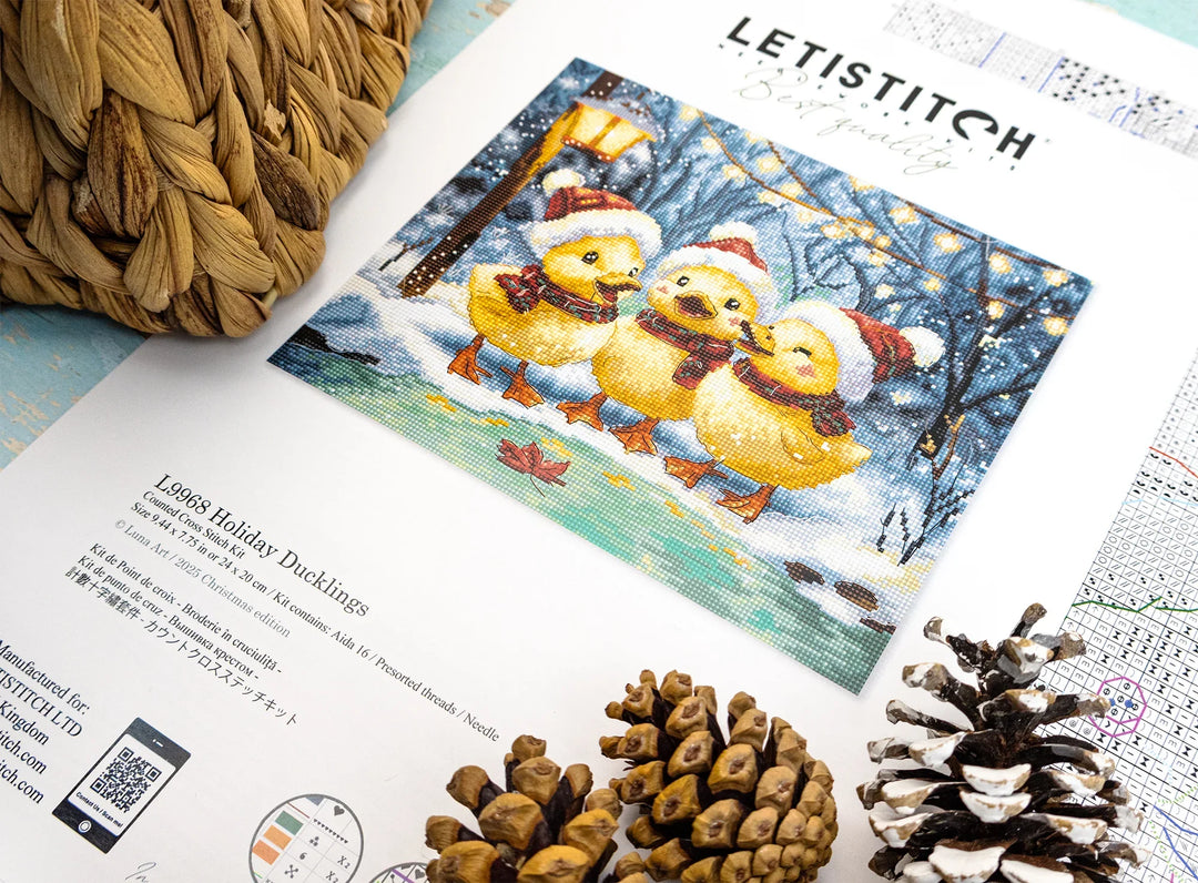 Holiday Ducklings Counted Cross Stitch Kit by Letistitch L9968