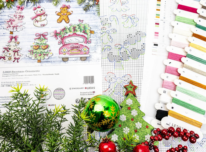 Sweetmas Ornaments Counted Cross Stitch Kit by Letistitch L9969
