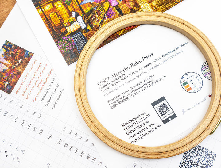 After the Rain, Paris Counted Cross Stitch Kit by Letistitch L9975