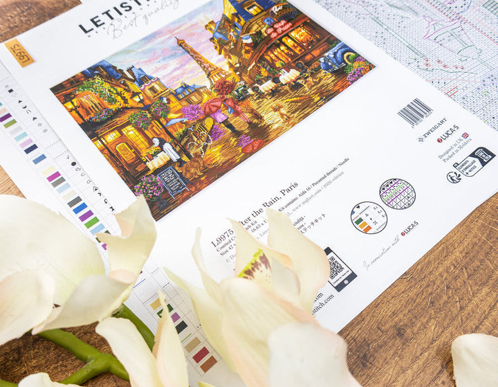After the Rain, Paris Counted Cross Stitch Kit by Letistitch L9975