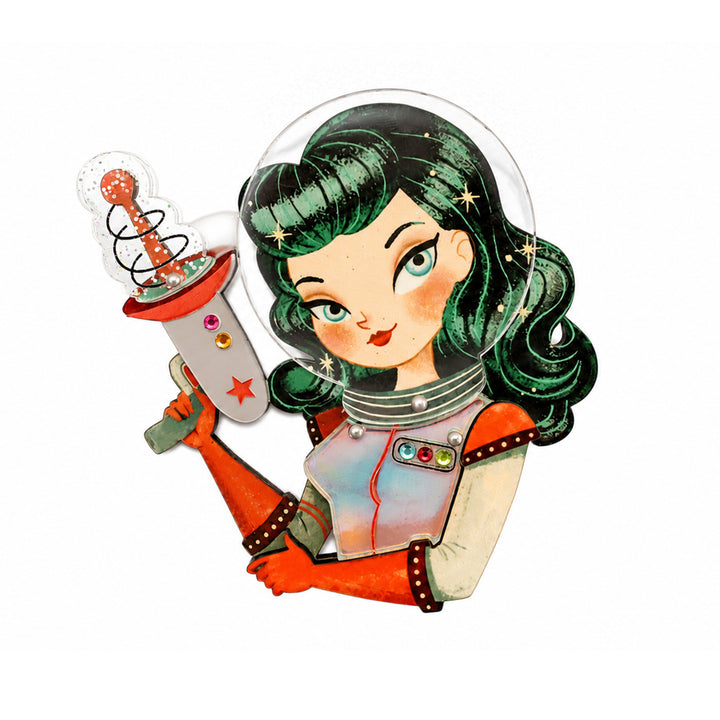 Atomic Astronaut Brooch by Laliblue | Space Adventures Collection