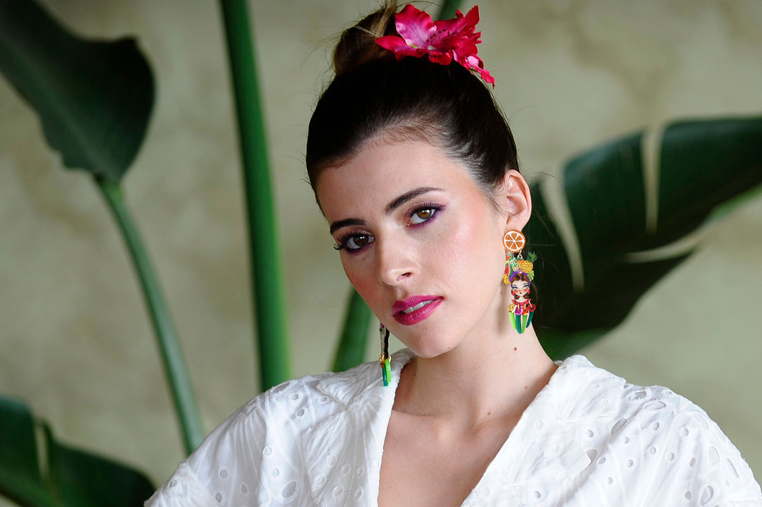 Tropical Tiki Girl Earrings