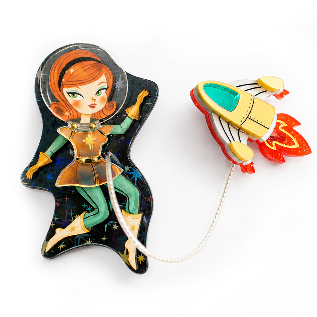 Cosmic Connection Double Brooch by Laliblue | Space Adventures Collection