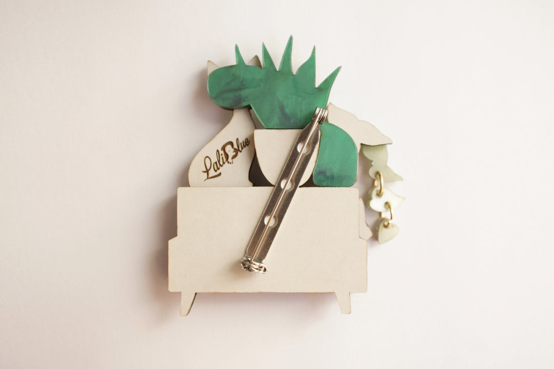 Kittens and Plants Brooch by Laliblue, image 5