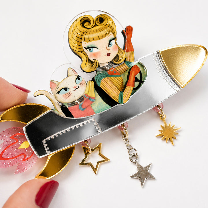 Space Rocket Brooch by Laliblue | Space Adventures Collection