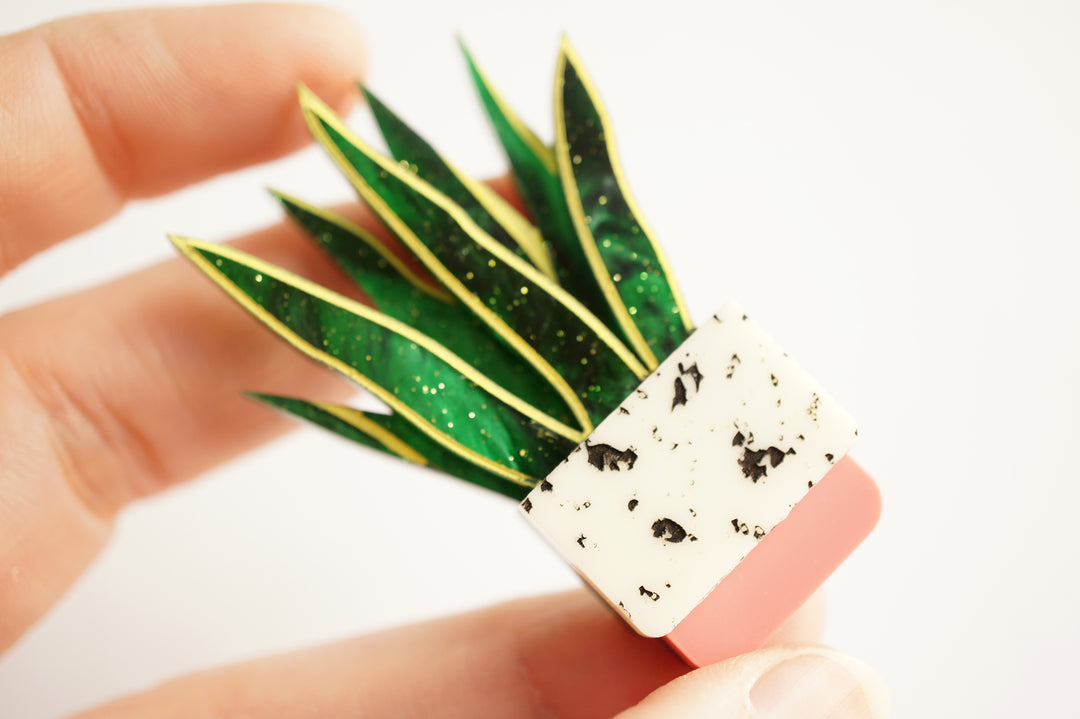 Sansevieria Brooch by Laliblue, image 3