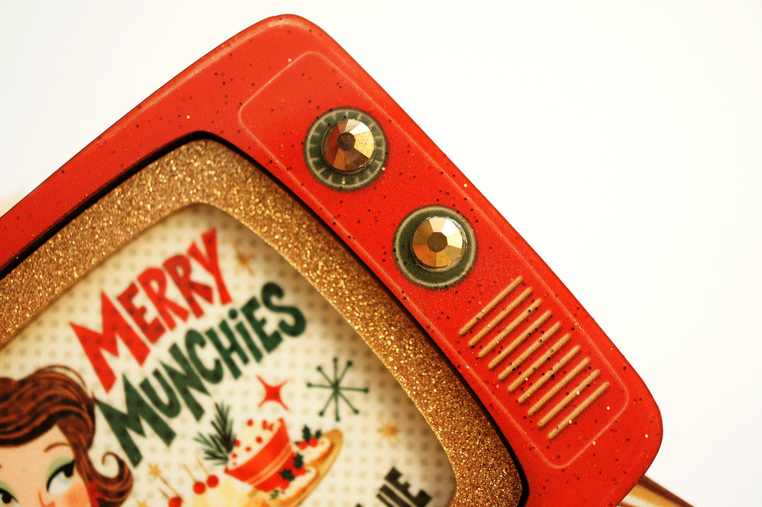 Merry Munchies brooch back with locking pin, LaliBlue Christmas jewelry
