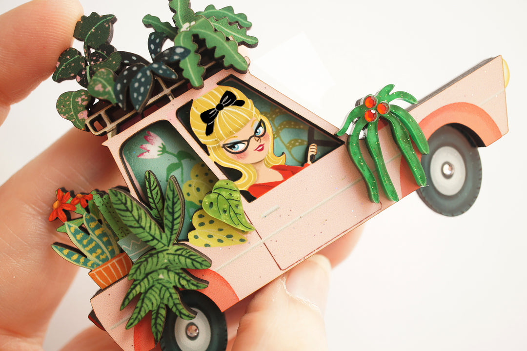Garden Car Brooch by Laliblue, image 6