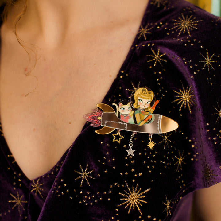 Space Rocket Brooch by Laliblue | Space Adventures Collection