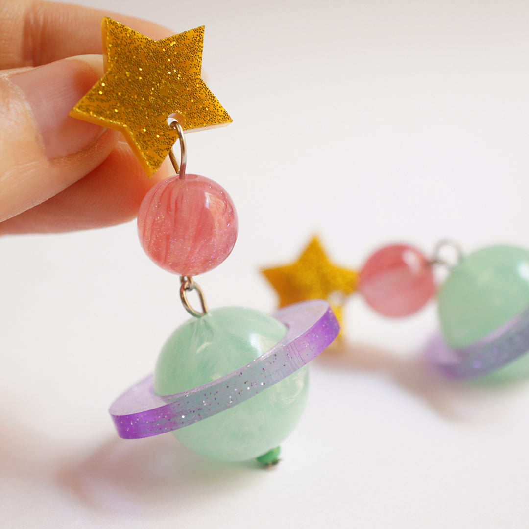 Sweet Galaxy Earrings by Laliblue | Space Adventures Collection