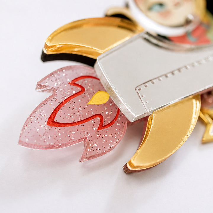 Space Rocket Brooch by Laliblue | Space Adventures Collection