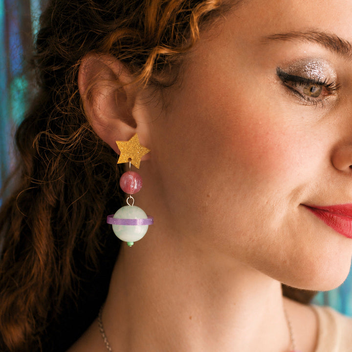 Sweet Galaxy Earrings by Laliblue | Space Adventures Collection