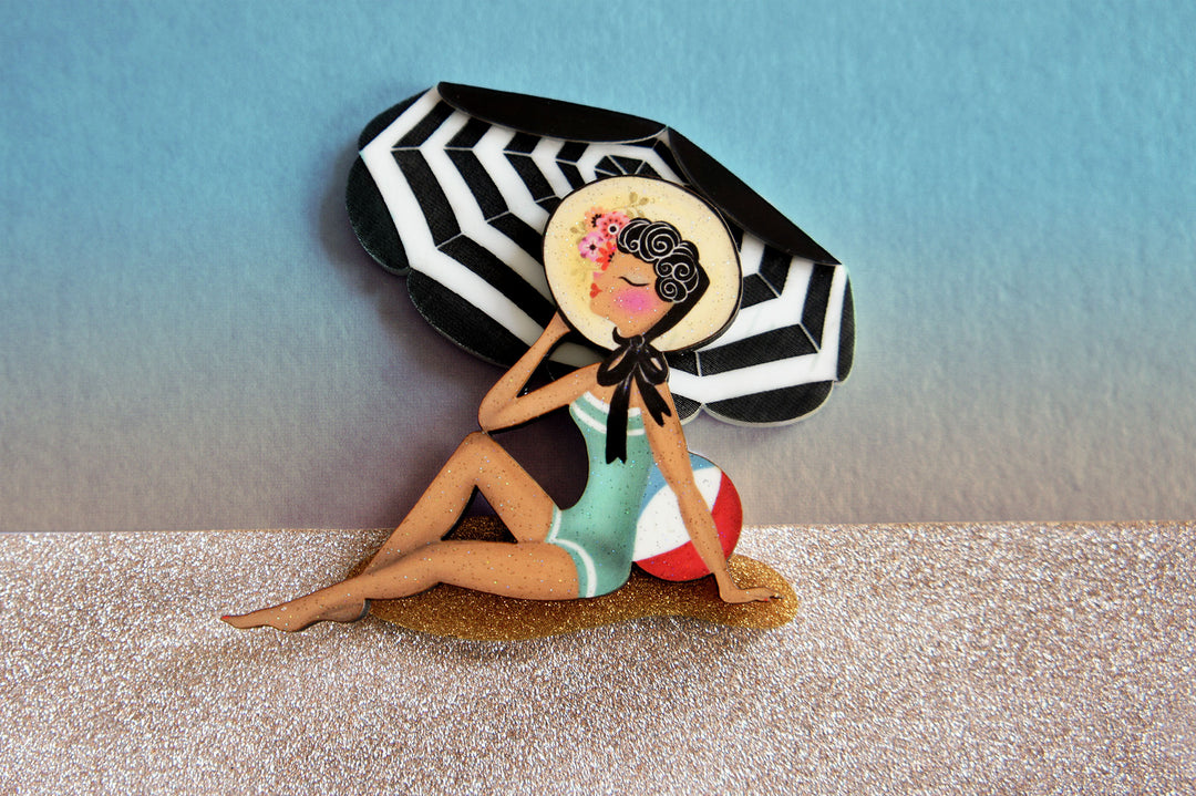 Beach Girl Brooch by Laliblue