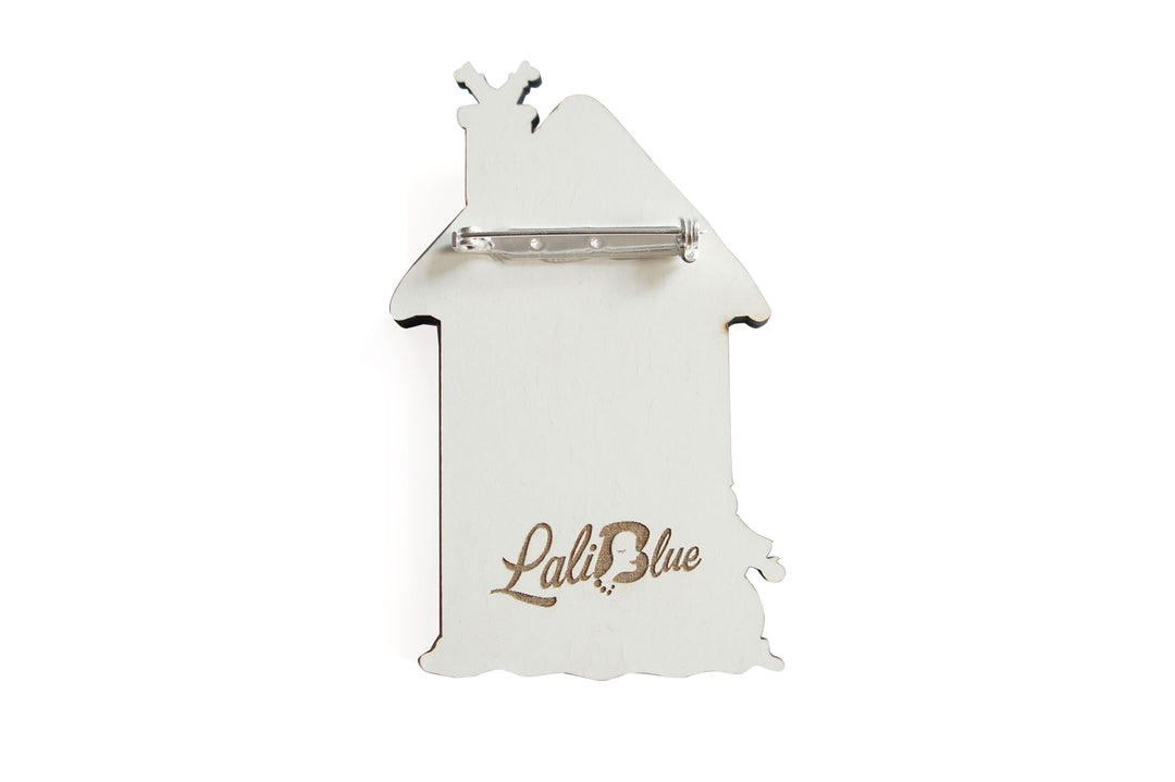 Christmas House Brooch by Laliblue