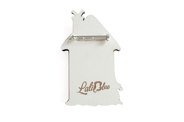 Christmas Dog House Brooch by Laliblue