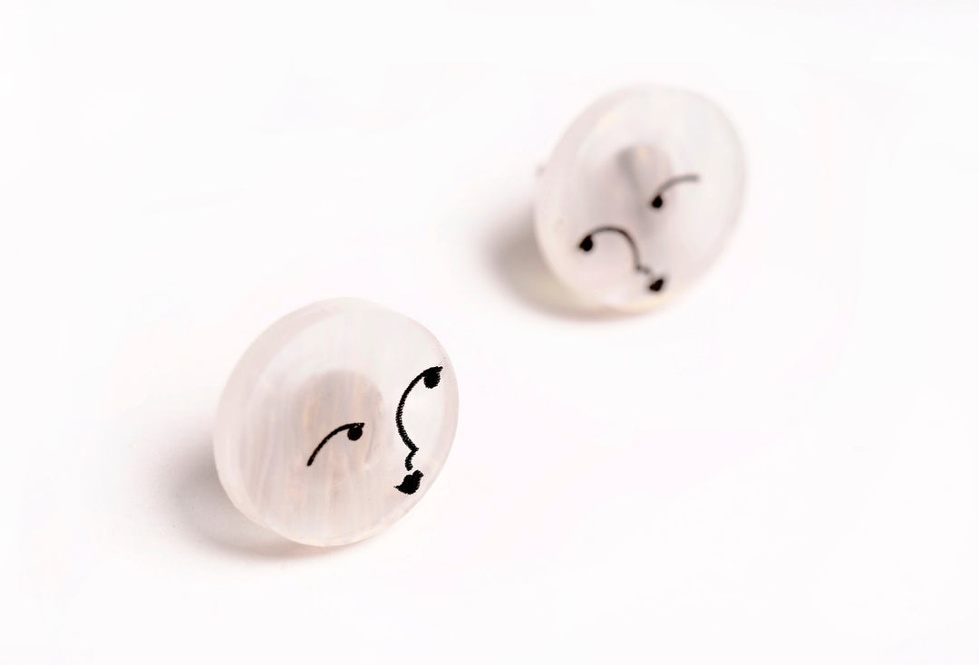 Hand and Moon Earrings by Laliblue