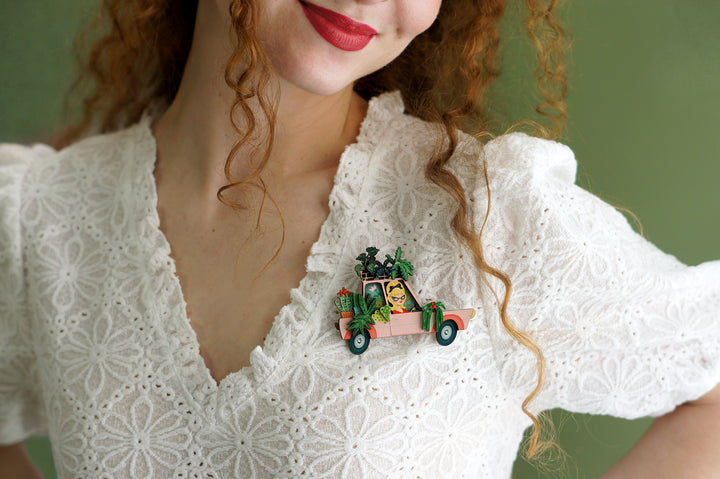 Garden Car Brooch by Laliblue, image 2