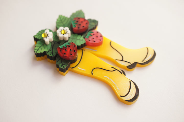 Strawberry Boots Brooch by Laliblue, image 3