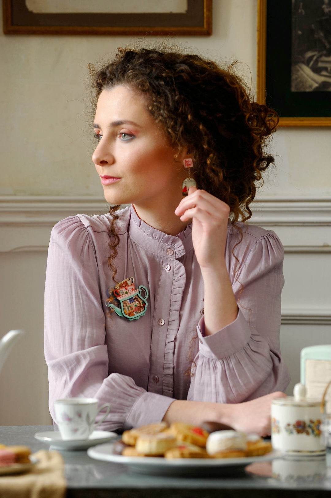 Teapot House Brooch by Laliblue