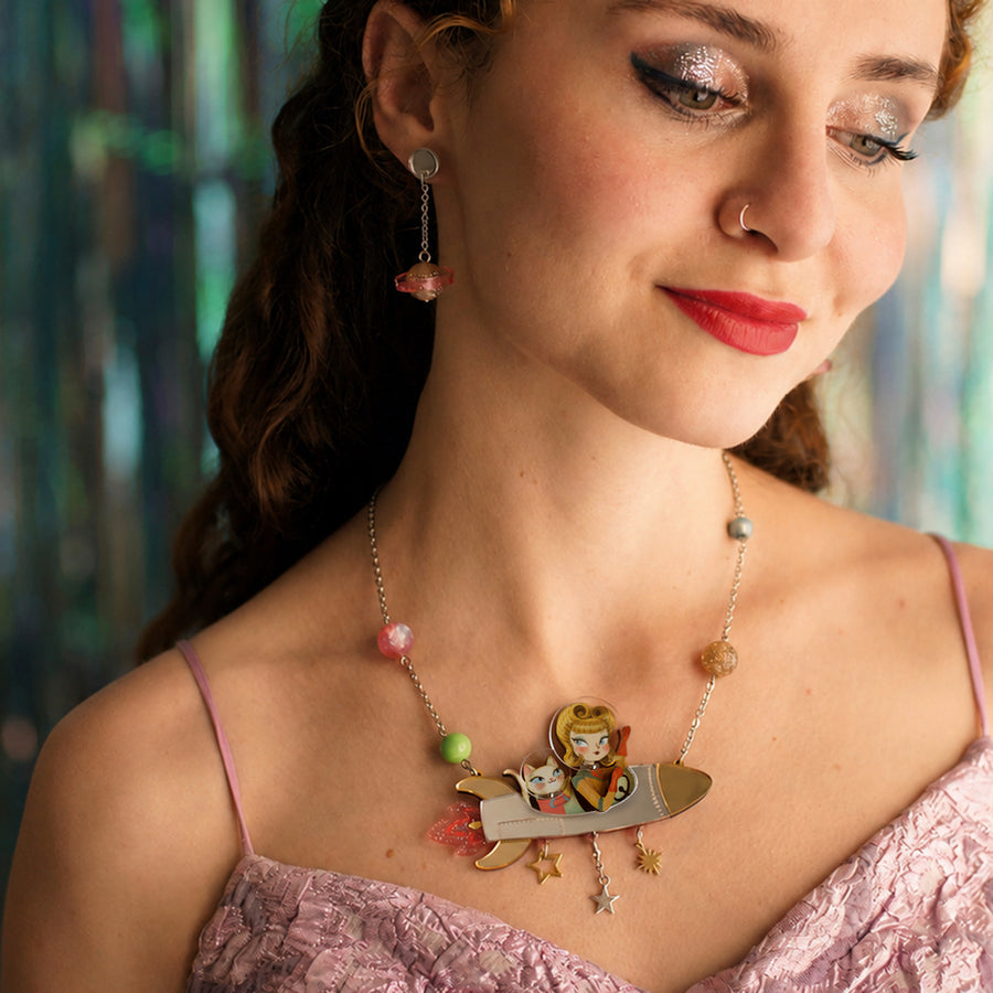Space Rocket Necklace by Laliblue | Space Adventures Collection
