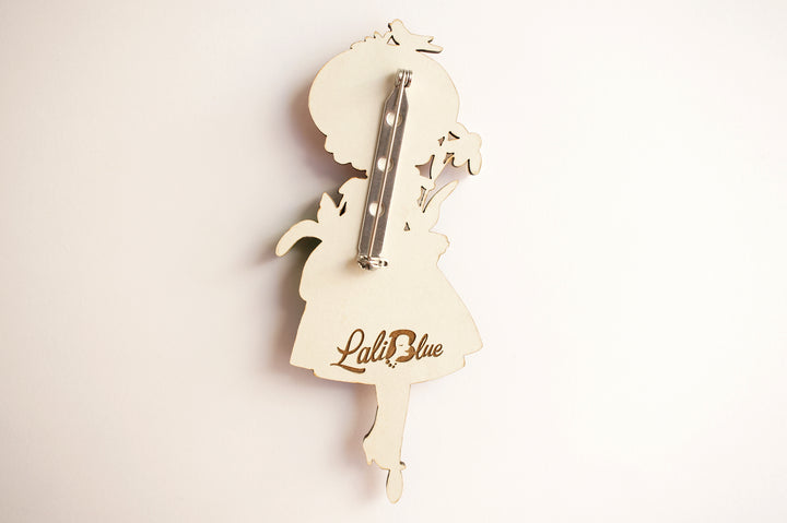 Girl with Daisies Brooch by Laliblue, image 5