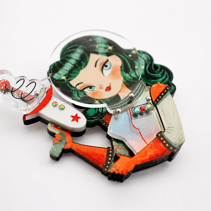 Atomic Astronaut Brooch by Laliblue | Space Adventures Collection