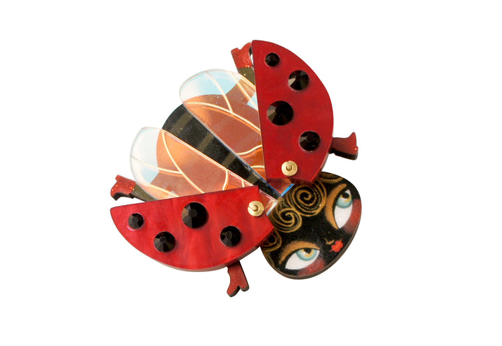 Ladybug Brooch by Laliblue