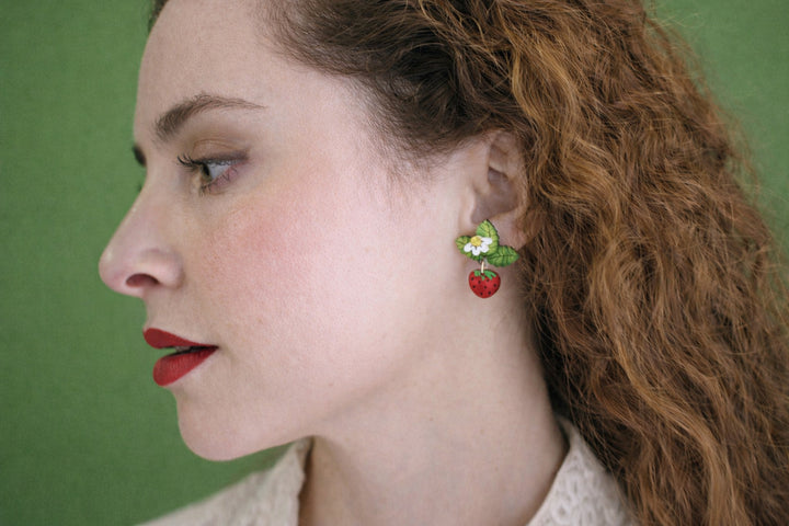 Wild Strawberry Earrings by Laliblue, image 2