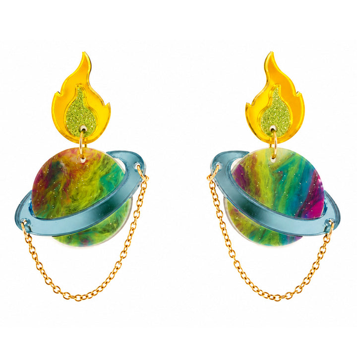 Stellar Fire Earrings by Laliblue | Space Adventures Collection