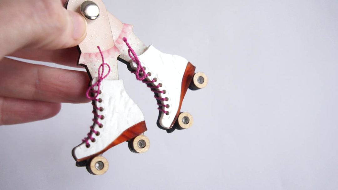 Roller Skates Brooch by Laliblue