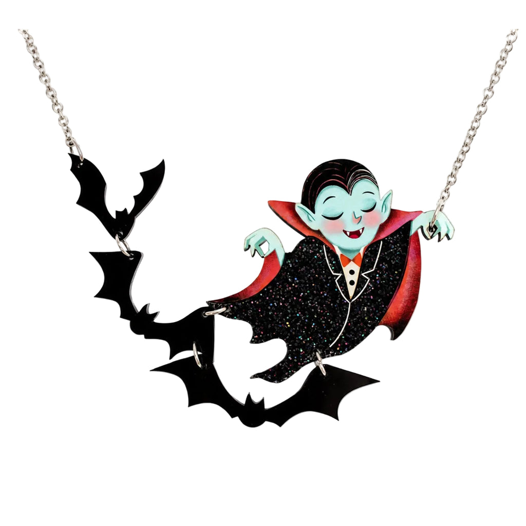 Dracula Flying Bats Necklace | LaliBlue Midnight Cinema Halloween