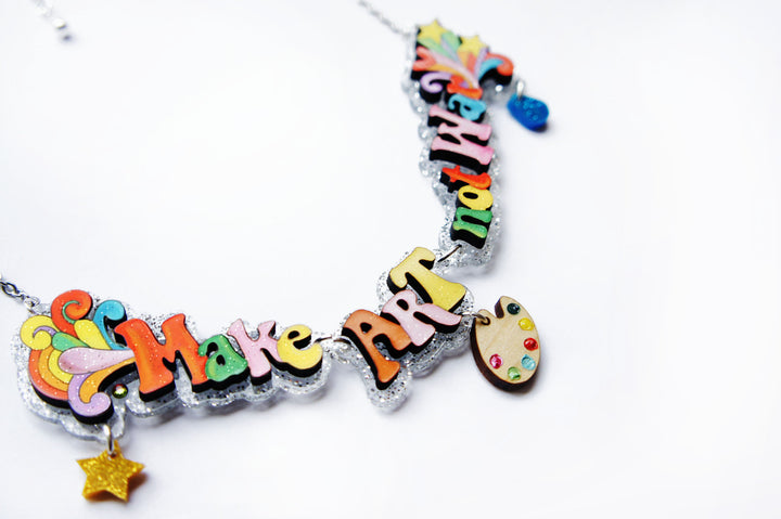 Make Music Not War Necklace