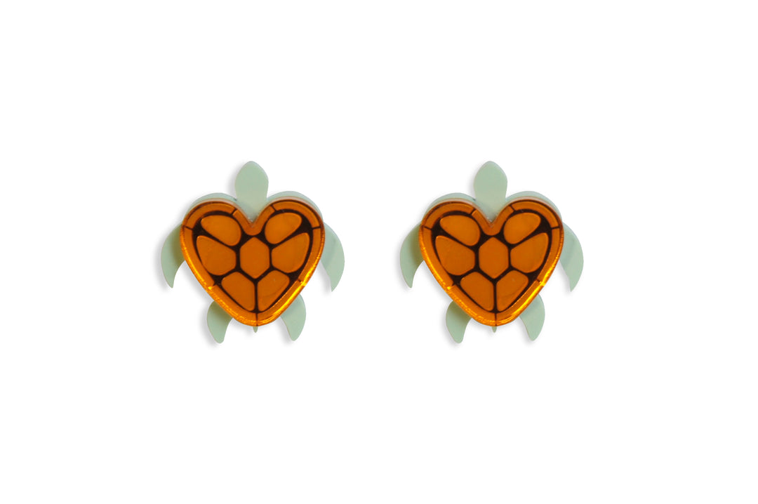 Heart Turtle Earrings by Laliblue