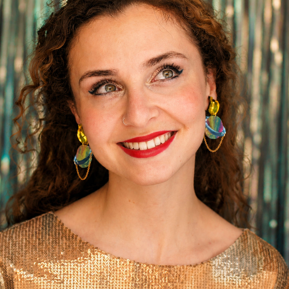 Stellar Fire Earrings by Laliblue | Space Adventures Collection