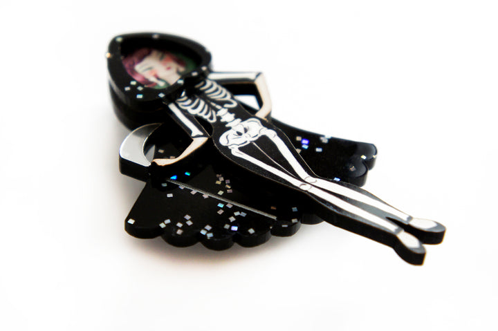Death Girl Brooch by Laliblue