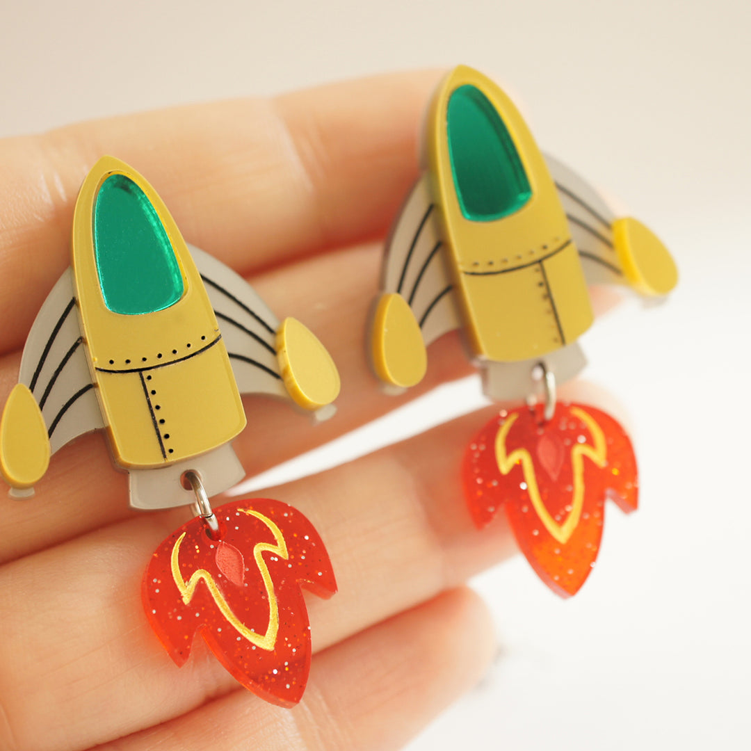 Spaceship Earrings by Laliblue | Space Adventures Collection